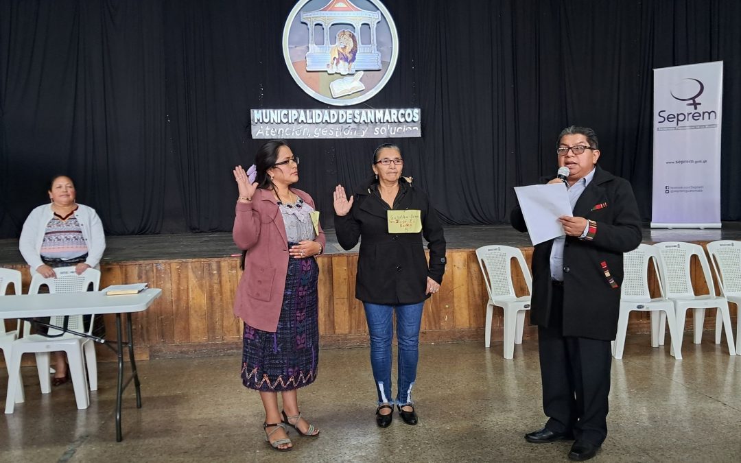 Asamblea de elección de Representantes de Organizaciones de Mujeres ante el CODEDE en San Marcos